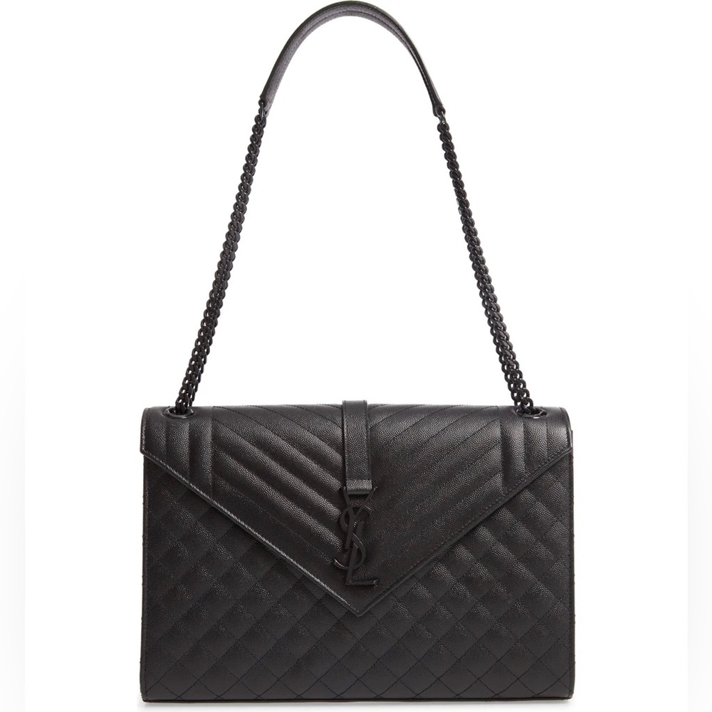 MSRP$3300 NWT YSL SAINT LAURENT Large TriQuilted Matelasse Grain de Poudre - Picture 6 of 17